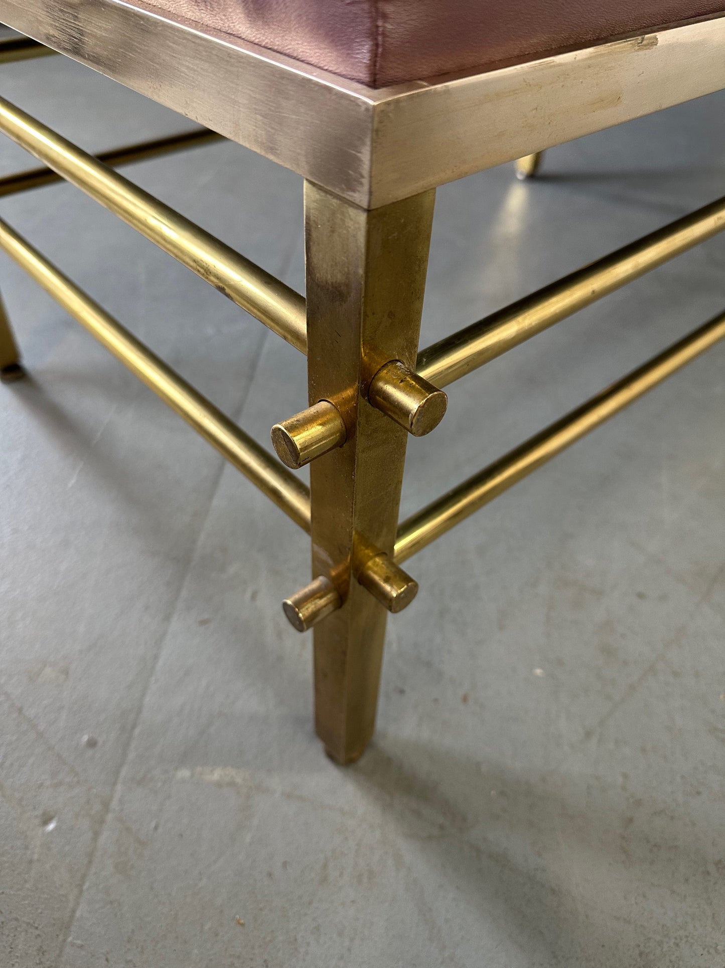 SOLD – 1950s Tommi Parzinger for Parzinger Originals Brass Bench
