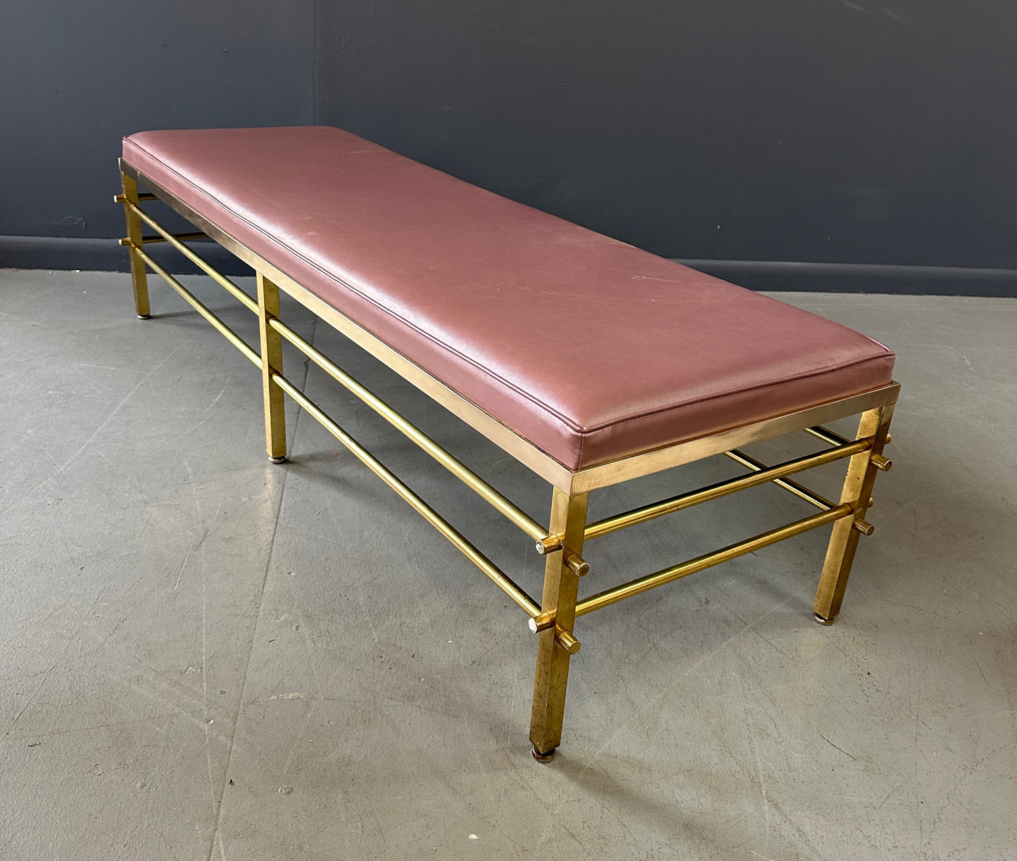 SOLD – 1950s Tommi Parzinger for Parzinger Originals Brass Bench