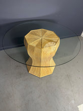 Load image into Gallery viewer, 1980s Pencil Reed and Glass Curvaceous Dining Table Post Modern