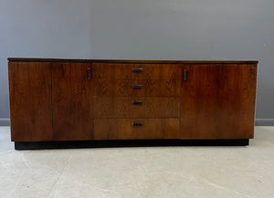 Founders Rosewood Credenza with Drawers and Shelves Mid Century