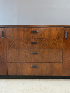 Founders Rosewood Credenza with Drawers and Shelves Mid Century