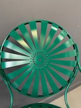 Load image into Gallery viewer, Set of Six 1940s Iron &amp; Steel Garden Patio Bistro Cafe Chairs by Francois Carré
