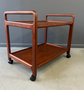 Danish Teak Mid Century Bar Cart or Drinks Trolley