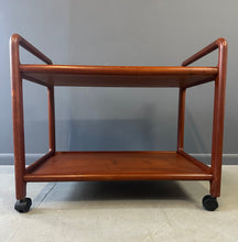 Load image into Gallery viewer, Danish Teak Mid Century Bar Cart or Drinks Trolley