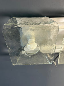Glass Wall Lighs t by Carlo Nason Kalmar Franken, 1960s, Set of 2