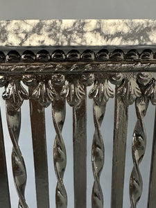 Late 19th Century Wrought Iron and Marble Radiator Cover