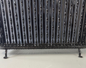 Late 19th Century Wrought Iron and Marble Radiator Cover