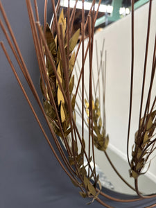Mid Century Curtis Jere Wheat stalk Mirror Signed dated 1981