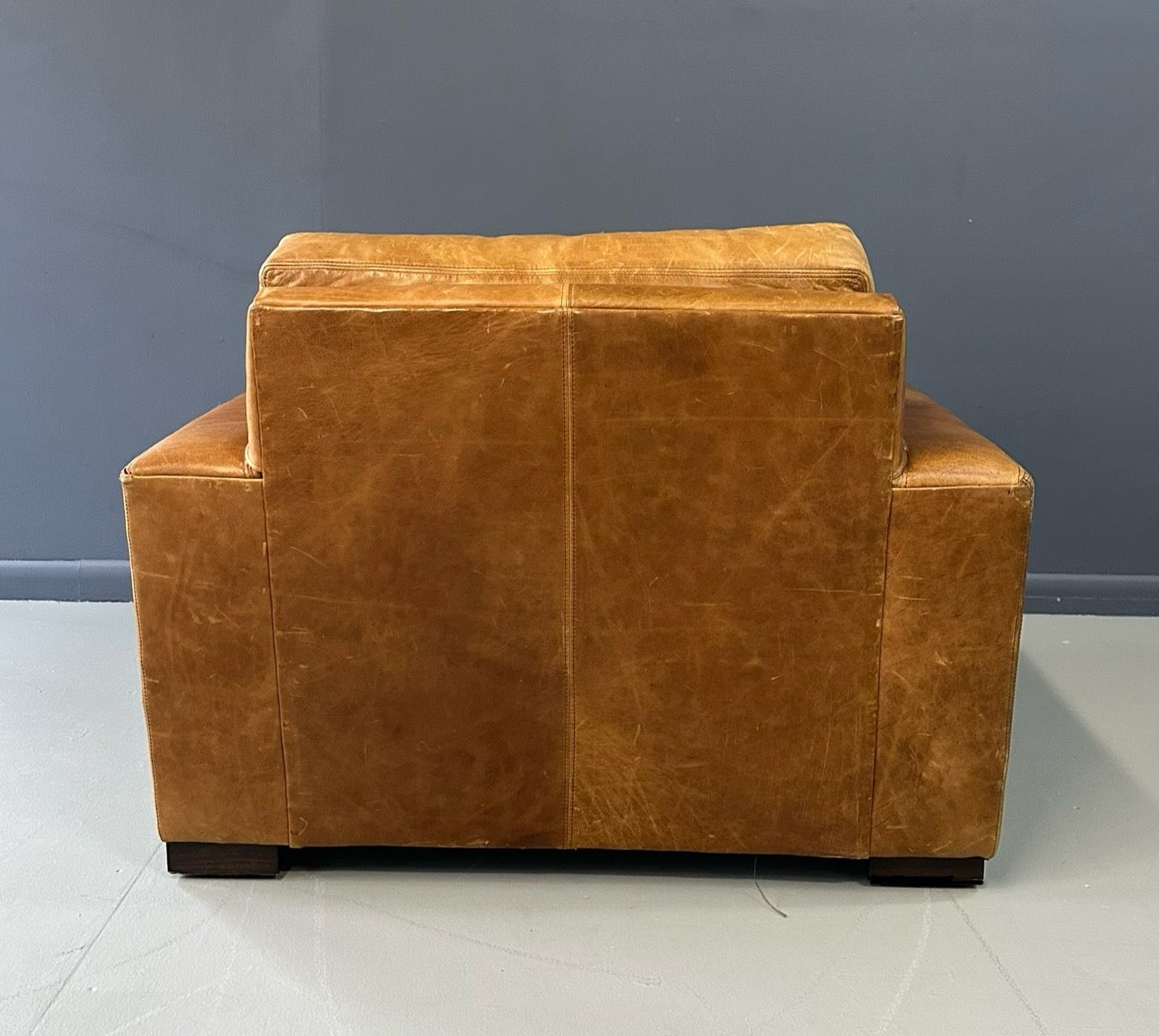 SOLD – Maxwell Leather Lounge Chair by Restoration Hardware