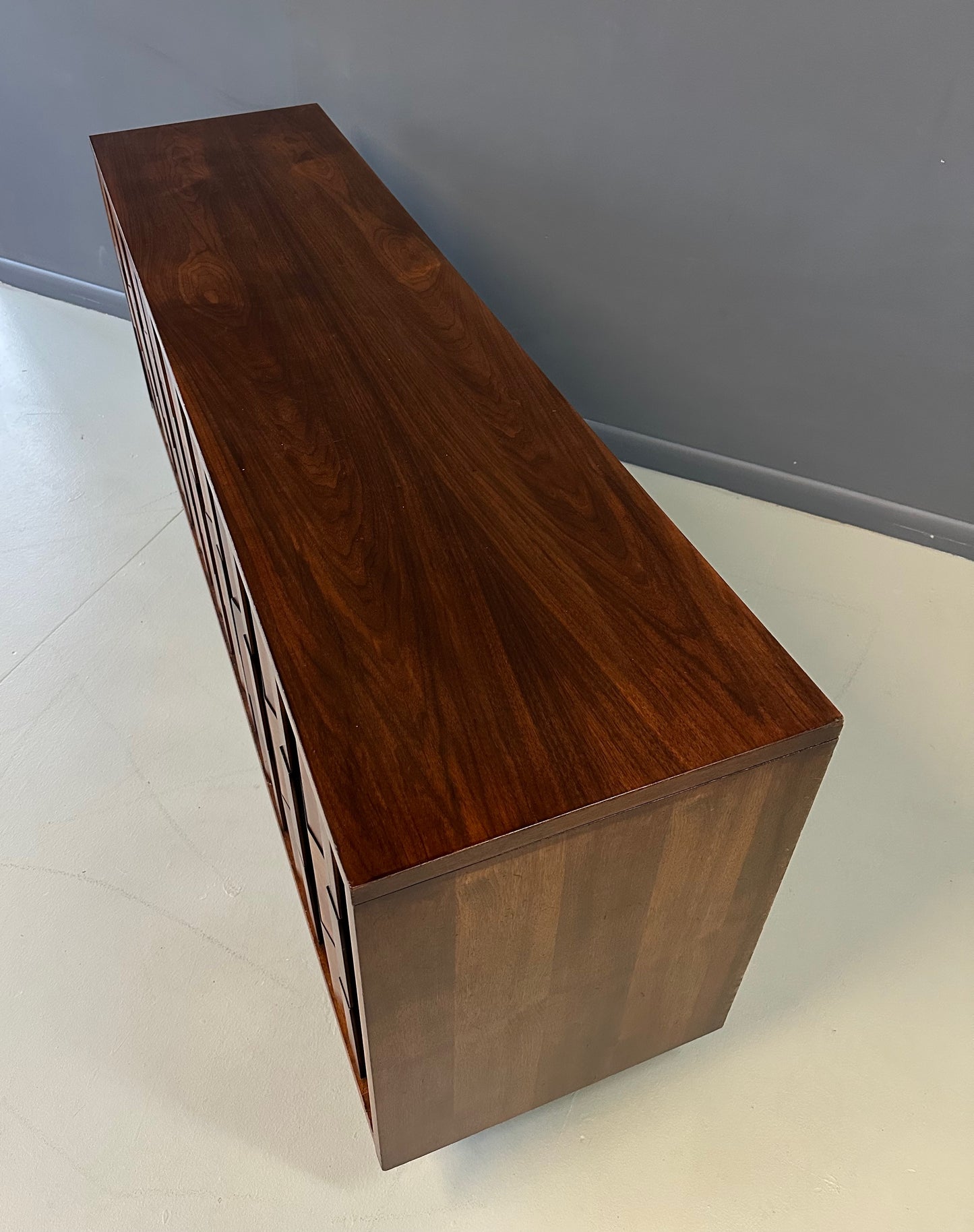 SOLD – 1970s Lane Brutalist Nine Drawer Dresser Mid Century