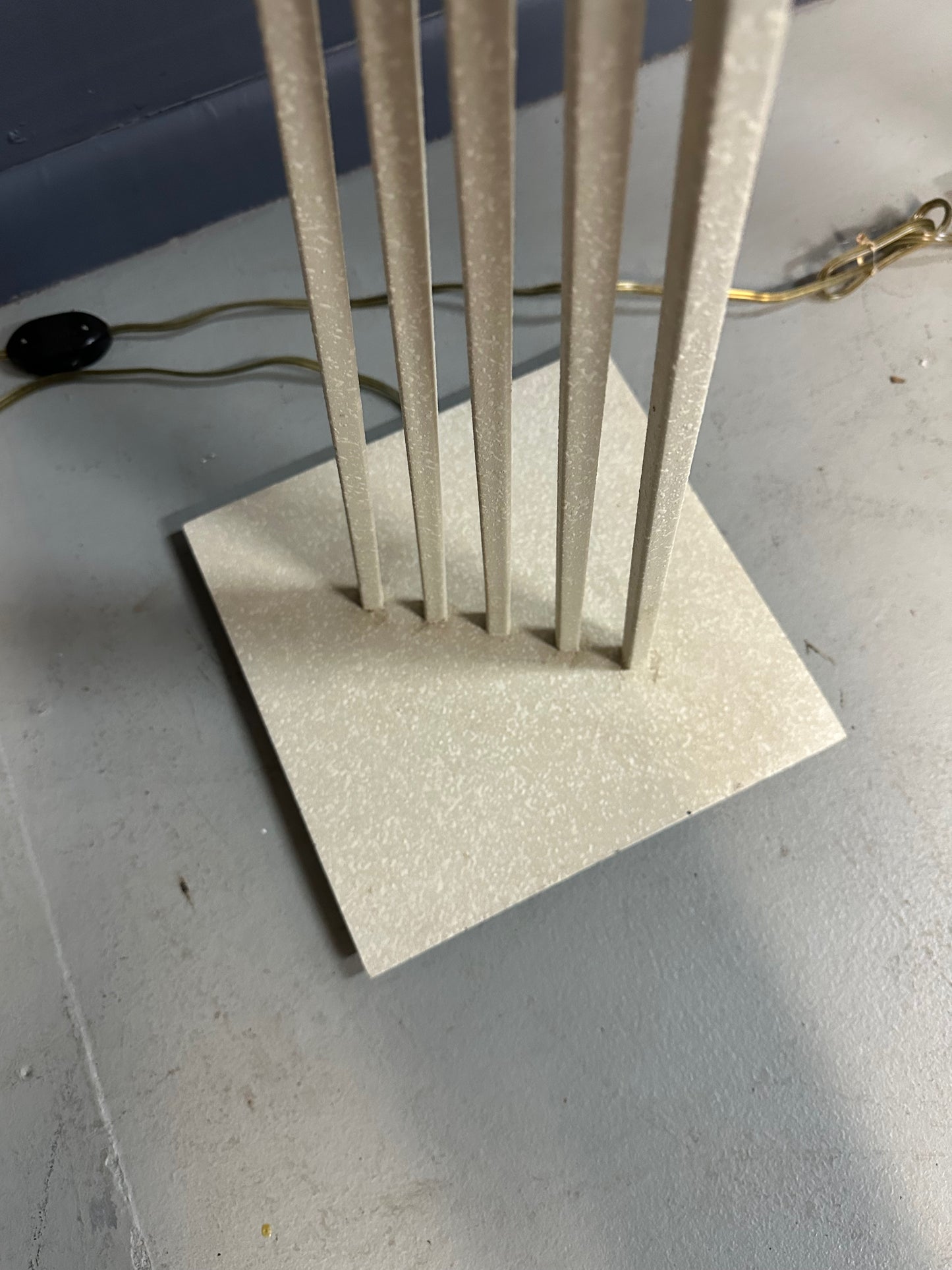 SOLD – Pair of Sculptural Postmodern Kichler Halogen Torchiere Floor Lamps, 1992