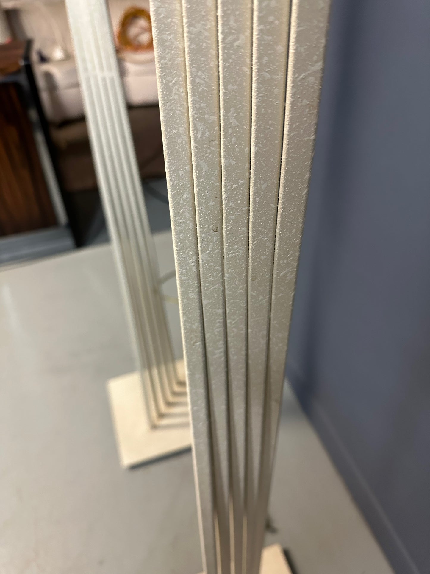 SOLD – Pair of Sculptural Postmodern Kichler Halogen Torchiere Floor Lamps, 1992