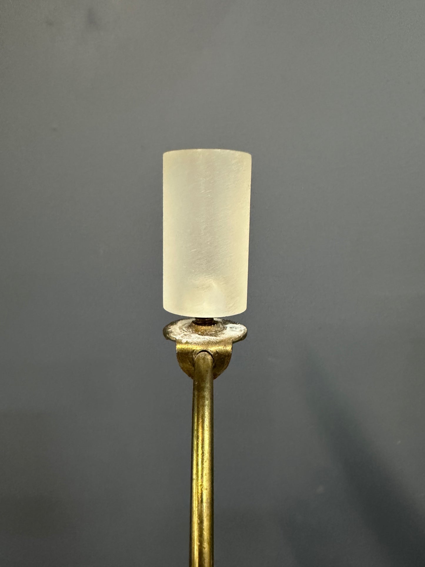 Pair of Faux Marble Table Lamps by Frederick Cooper, 1990 with Brushed Acrylic