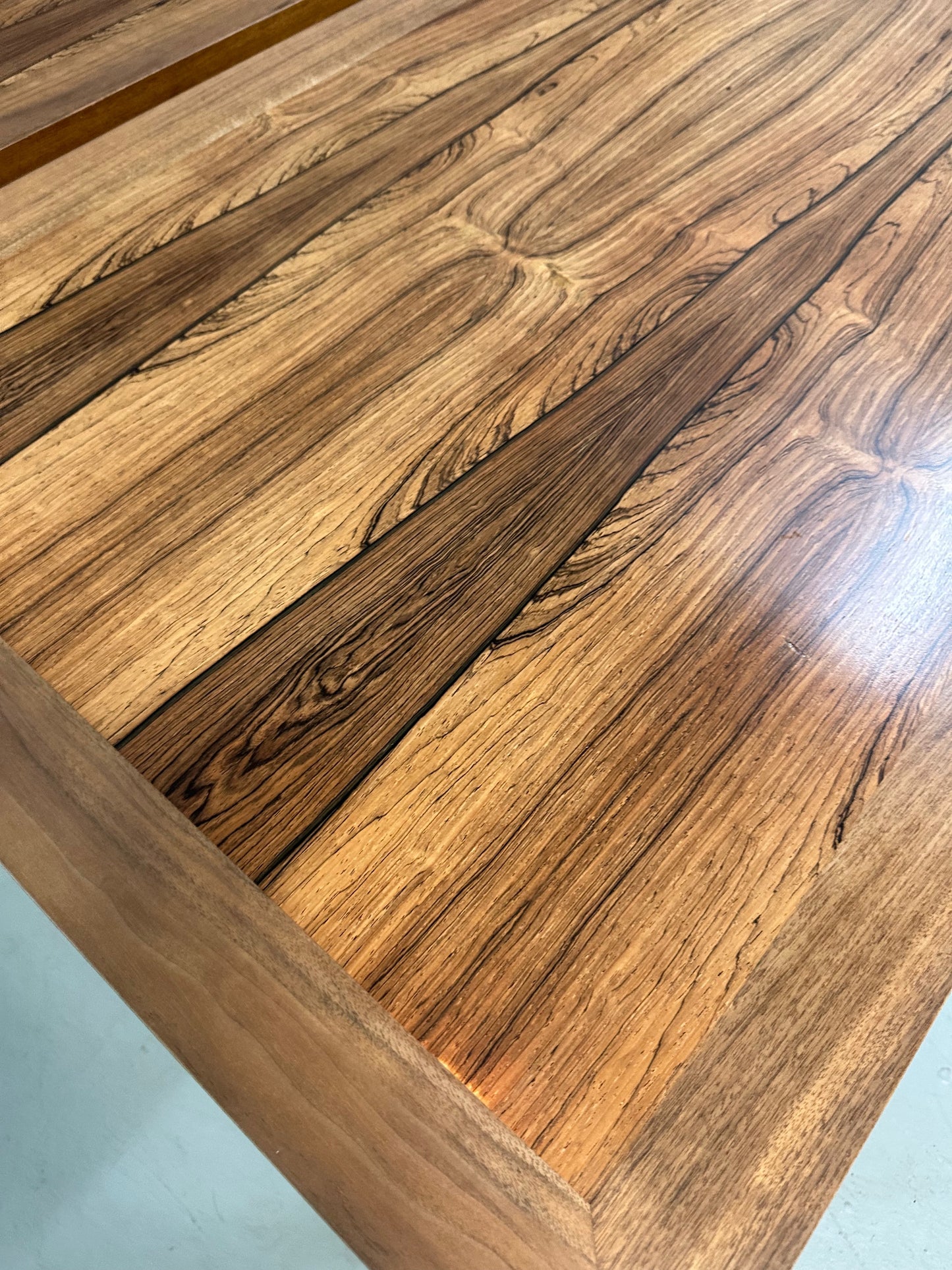 Pair of Mid-Century Neoclassical Style Tables with Rosewood Tops and Fluted Legs