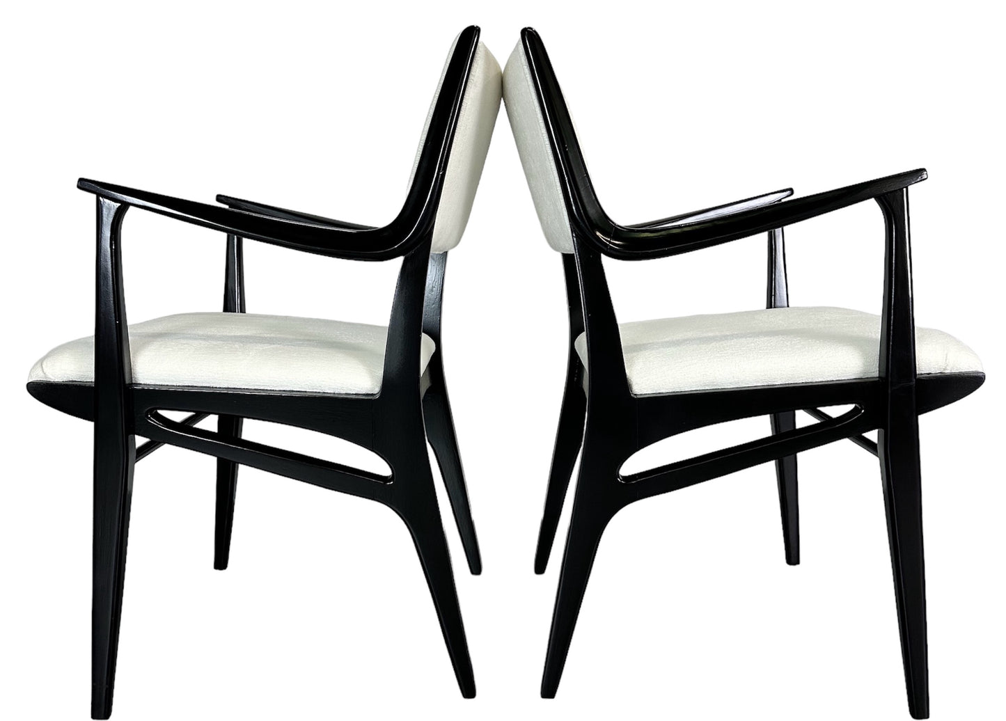 Drexel Set of Six Modernist Lacquered Armchairs by John Van Koert Mid Century