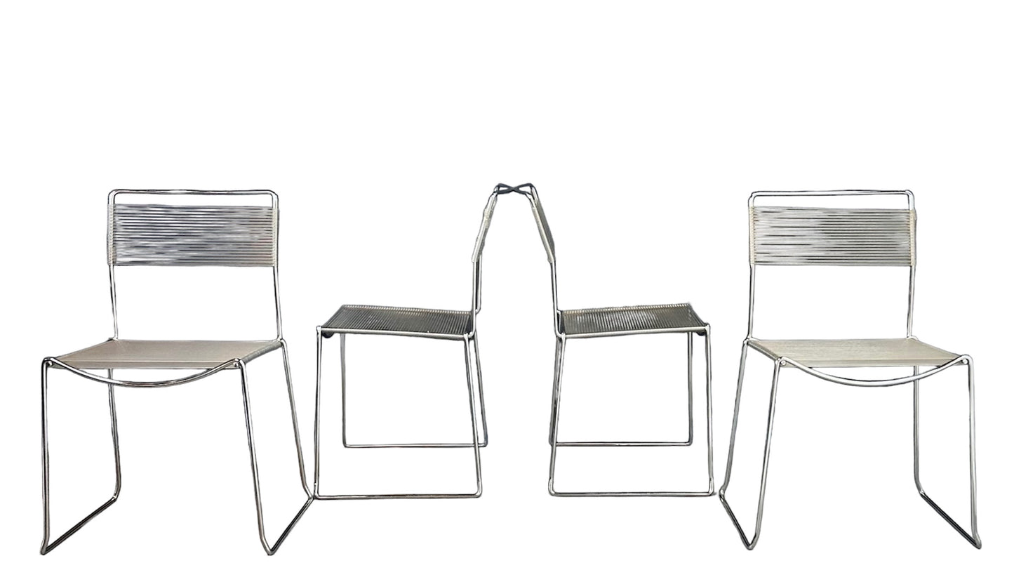 SOLD – Set of Four Spaghetti Chairs by Giandomenico Belotti for Alias, 1980s