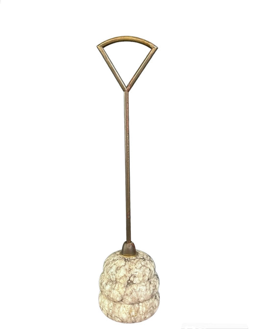 Luigi Caccia Dominioni for Azucena Brass and Marble Doorstop