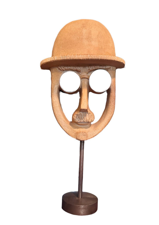 SOLD – David Gill Bennington Pottery Surreal Mirror on Stand Mid Century