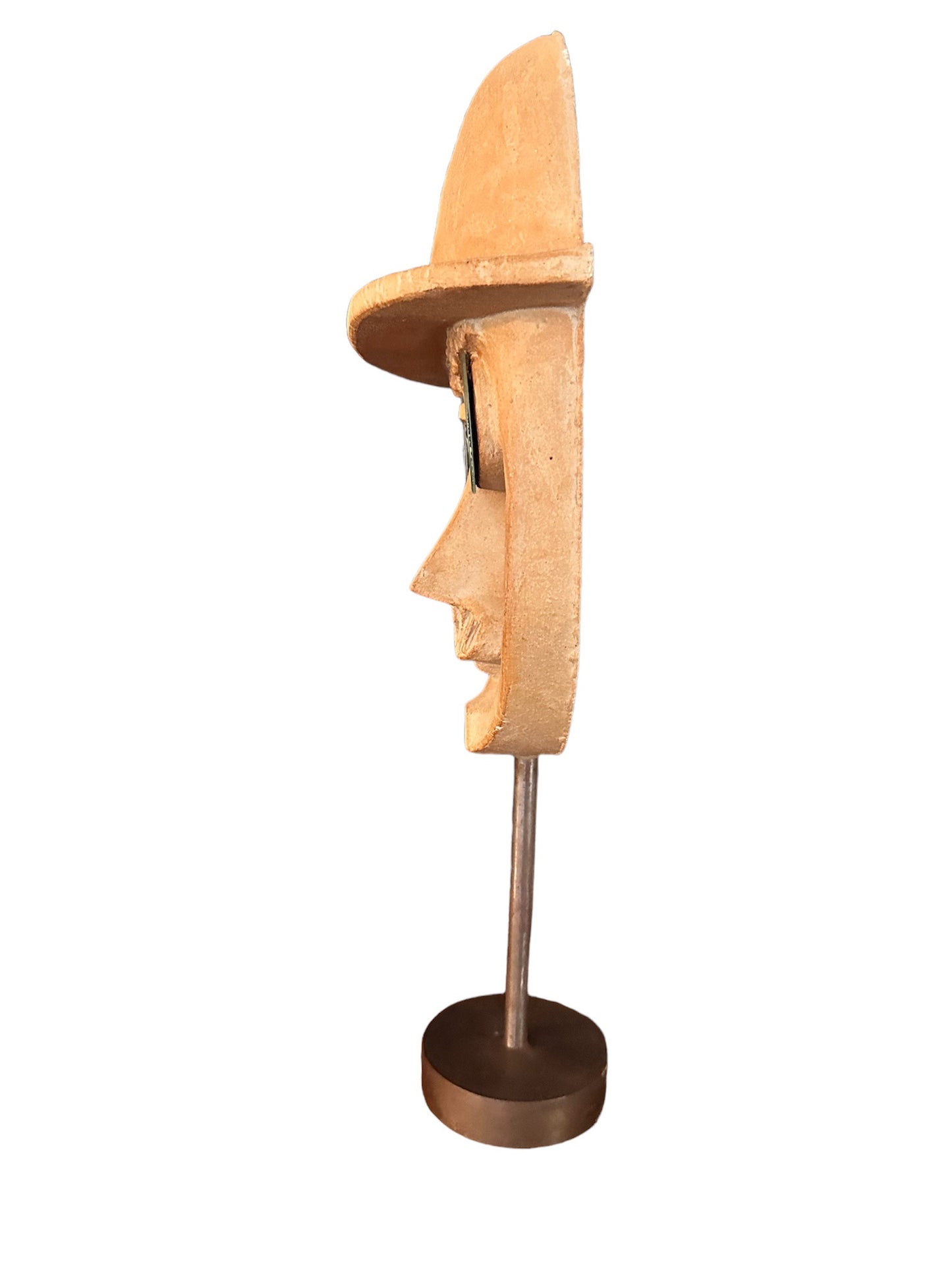 SOLD – David Gill Bennington Pottery Surreal Mirror on Stand Mid Century