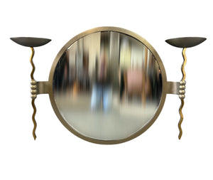 Brueton Large Post Modern "Fist" Mirror Designed by Stanley Jay Friedman