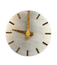 Load image into Gallery viewer, Minimalist Mid Century Wall Clock in Brass and Aluminum