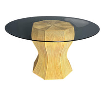 Load image into Gallery viewer, 1980s Pencil Reed and Glass Curvaceous Dining Table Post Modern