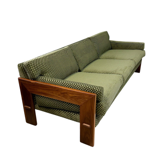 SOLD – Adrian Pearsall for Craft Associates Walnut Trimmed Sofa Mid Century