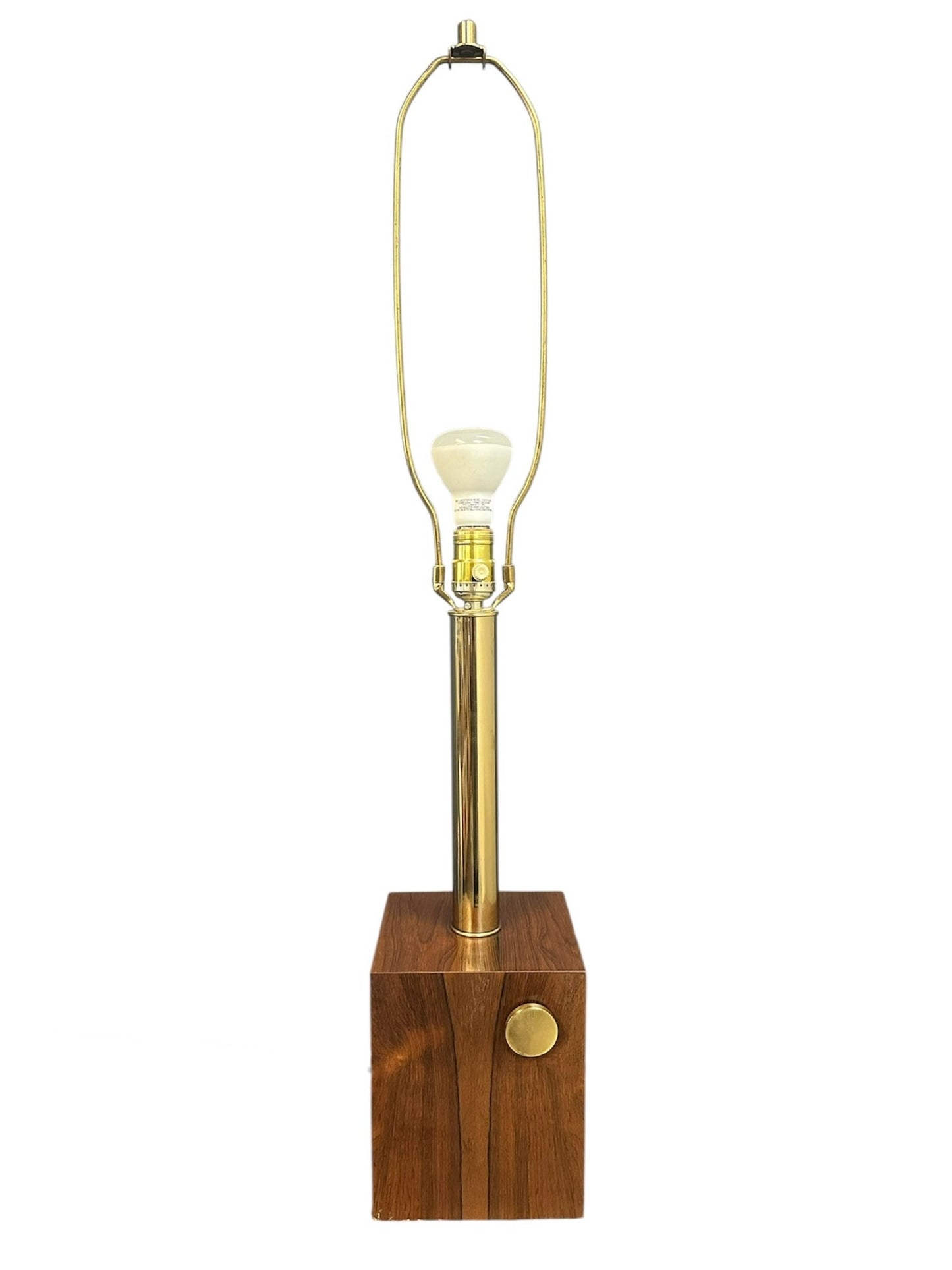 SOLD – Mid-Century Laurel Lamp Style Modern Rosewood and Brass Table Lamp, 1960s