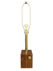 Mid-Century Laurel Lamp Style Modern Rosewood and Brass Table Lamp, 1960s
