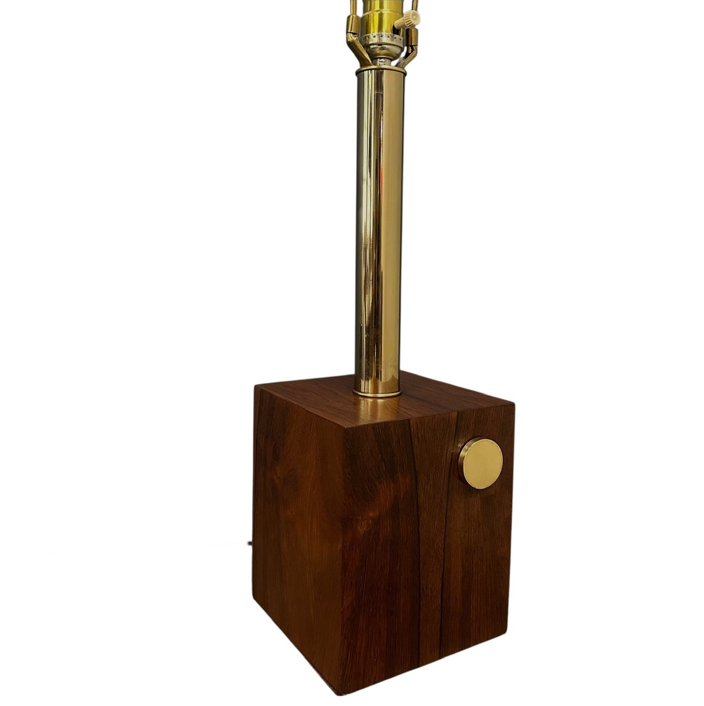SOLD – Mid-Century Laurel Lamp Style Modern Rosewood and Brass Table Lamp, 1960s