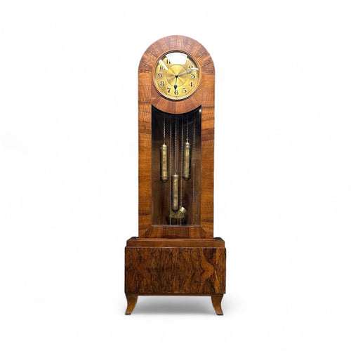 Art Deco J. Brandmann of Berlin Long Case Chiming Clock, Circa 1930s