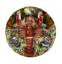 Load image into Gallery viewer, Vintage Majolica Jose Alvaro Lobster Plate, Caldas Da Rainha Portugal C 1930