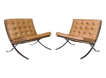 Load image into Gallery viewer, Barcelona Chairs by Ludwig Mies van der Rohe for Knoll a Pair, circa 1955