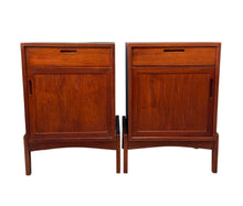 Load image into Gallery viewer, William Watting Teak Nightstands with Drawer and Open Shelf a Pair, Mid-Century