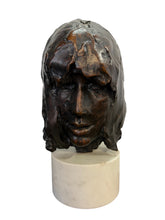 Load image into Gallery viewer, The "Mask" Bronze Sculpture Mounted on Marble by Paul Suttman 1967 Mid Century