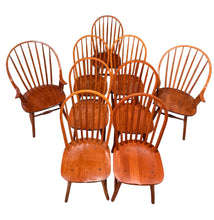 Load image into Gallery viewer, Set of Nine Hunt Country Continuous Bow Dining Chairs 2 Armchairs &amp; 7 Side Chair
