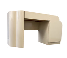 Load image into Gallery viewer, Postmodern Sculptural Cream Laminate Writing Desk with Waterfall Base, 1990s