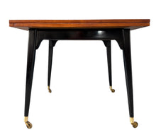 Load image into Gallery viewer, Edward Wormley for Dunbar Flip-Top Expandable Table and Brass Castors