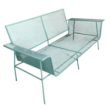 Load image into Gallery viewer, Mid-Century Modern Metal Mesh Settee in the Style of Russell Woodard