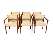 Load image into Gallery viewer, Set of Six Scandinavian Modern Teak Stacking Armchairs, Denmark or Norway, 1970s