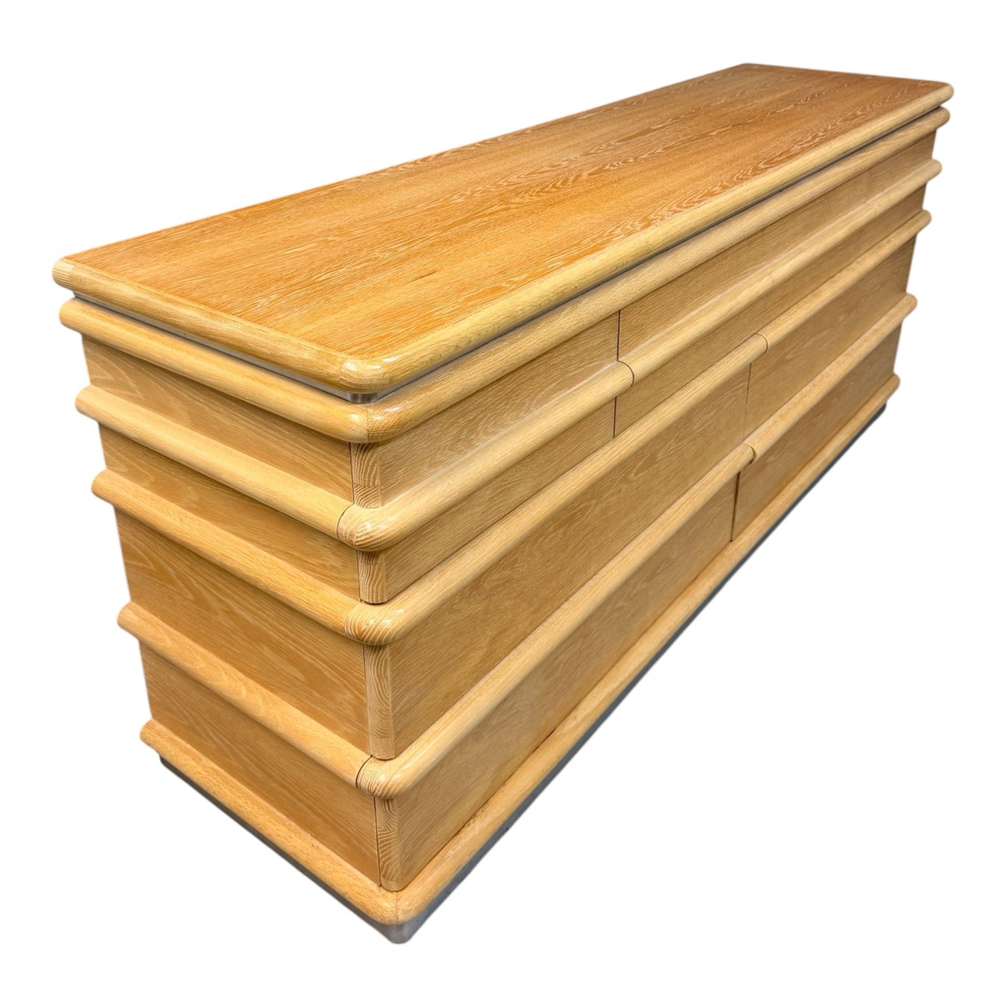 Jay Spectre for Century Furniture Postmodern Waterfall Dresser, Bleached Oak
