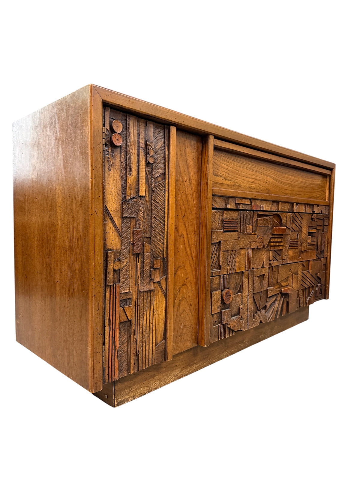 Lane Pueblo Brutalist Sculptural Cabinet, United States, 1970s