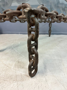 Artisan Large Industrial Chain Link Iron Coffee Table, Belgium