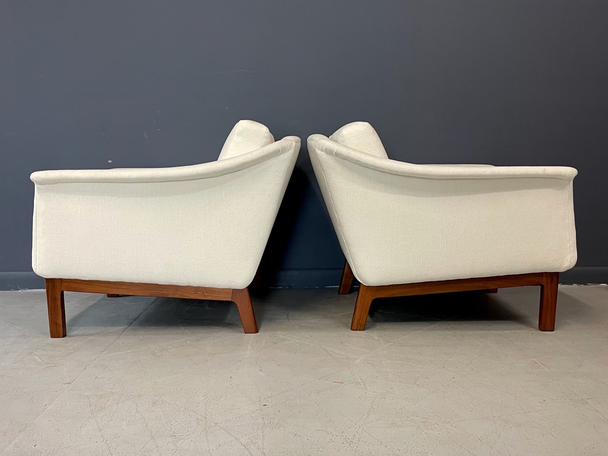 Folke Ohlsson Pasedena Chair with Walnut Frame a Pair Mid Century