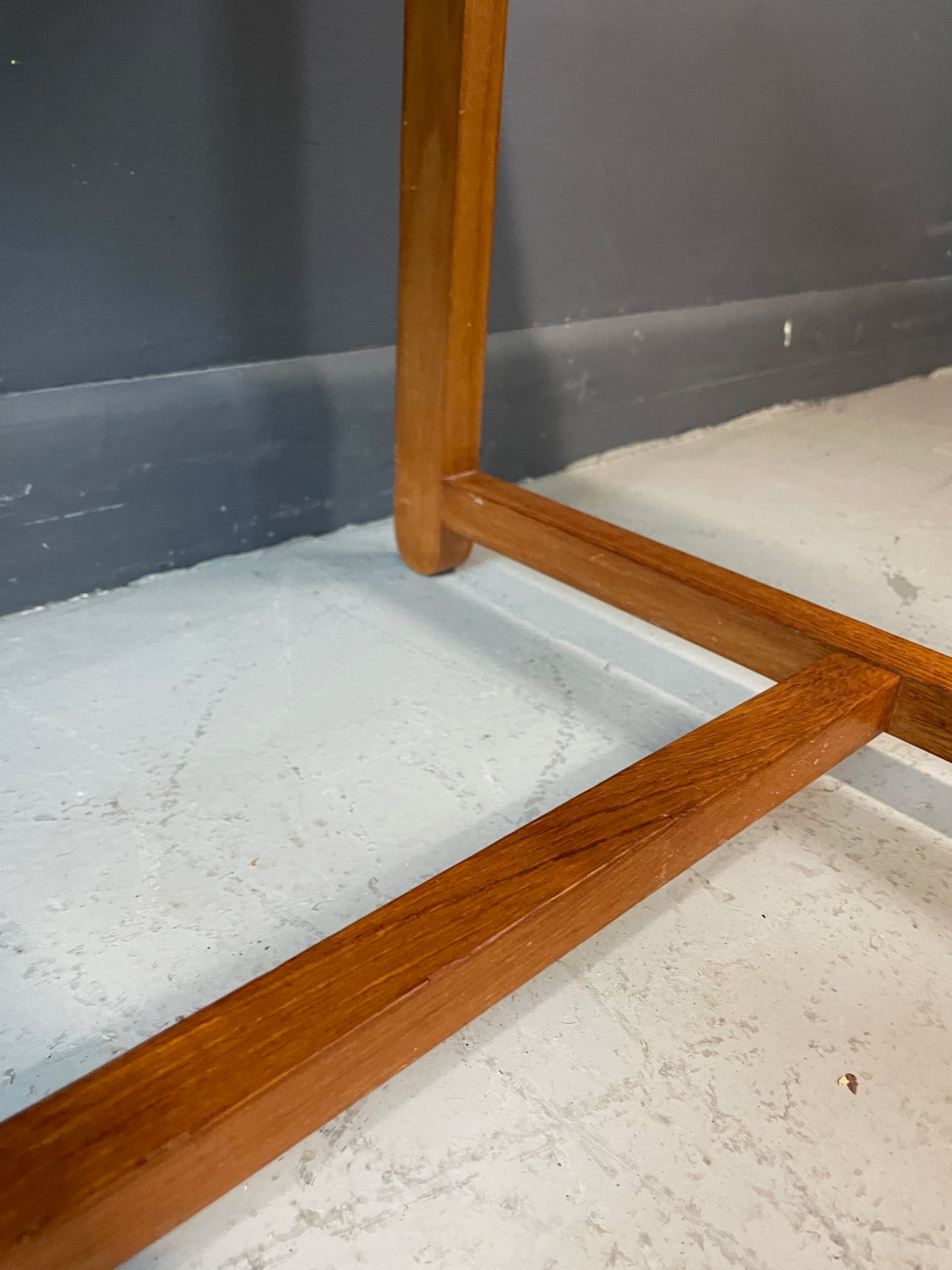 SOLD – 1960s Danish Teak Black Vinyl Teak Flip-Top Stool by Erik Buch