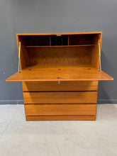 Load image into Gallery viewer, Danish Modern Arne Wahl Iversen Tall Teak Desk with Drawers for Storage