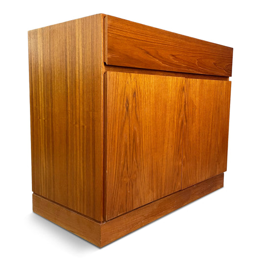 SOLD – Danish Modern Arne Wahl Iversen Teak Chest with One Large Top Drawer & Storage