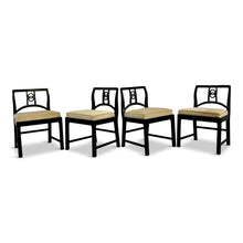 Load image into Gallery viewer, Set of 22 Black Lacquered Michael Taylor for Baker Dining Chairs Mid Century