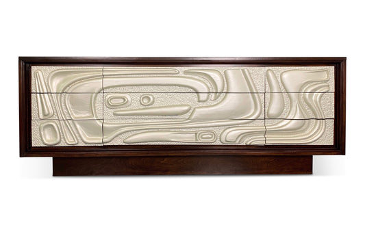 Brutalist Mid Century Credenza Philip Lloyd Powell Style