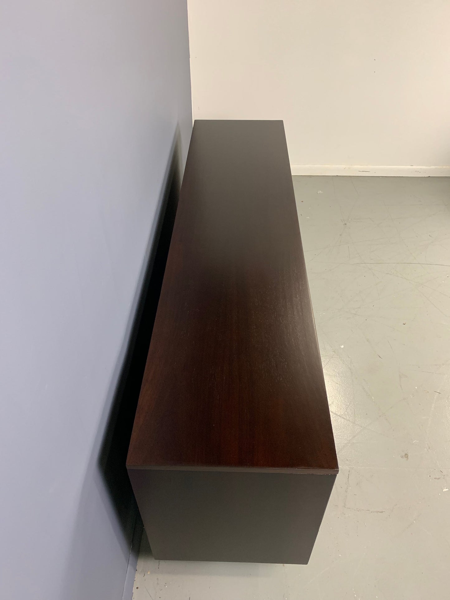 SOLD – Brutalist Mid Century Credenza Philip Lloyd Powell Style